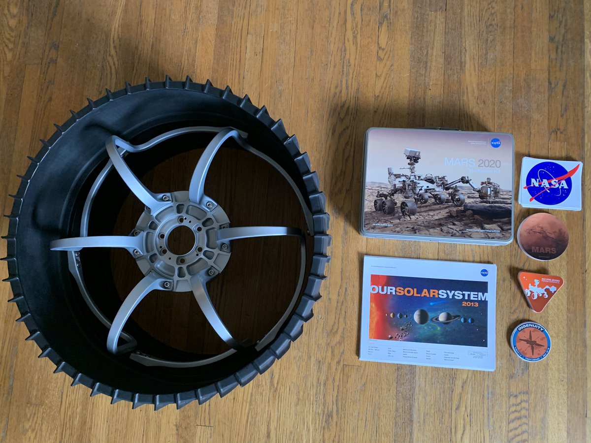 jahree's tweet photo. ✨Excited to go talk to my first grader’s class today about space. ✨May or may not have gotten overly ambitious about props from @NASAPersevere https://t.co/XMYDFlOdRp