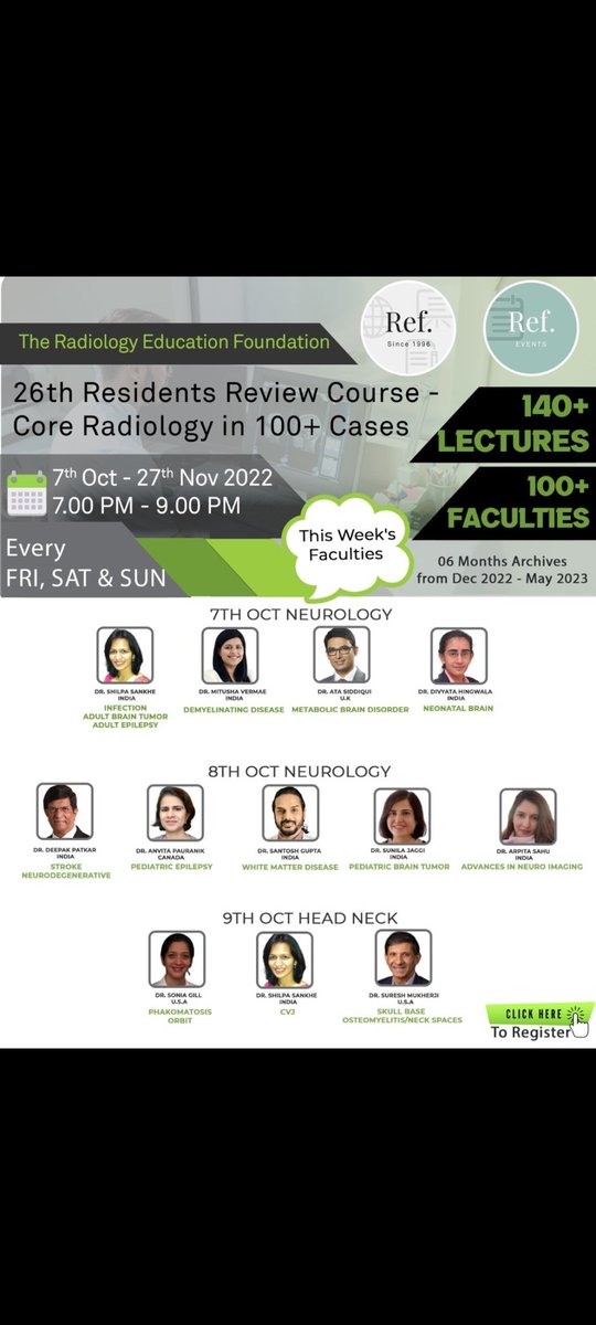 Glad to present Interesting facts related to fMRI @REF_INDIA
Neurology series on 7th & 8th Oct.
Watch me tomorrow at 8.30pm @bhavinj , Dr Shilpa Sankhe
@BSNRTrainees
@radresidents