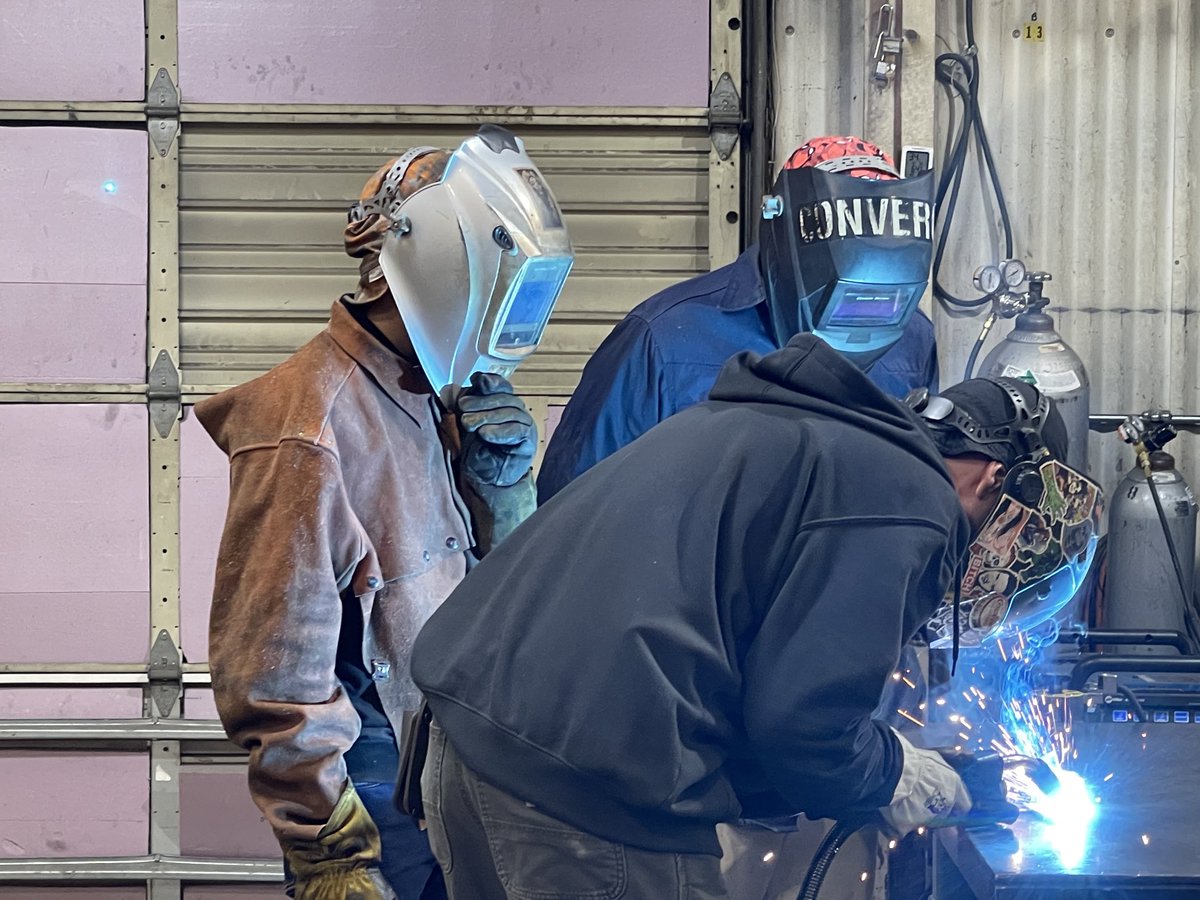 Sheridan trades watching welding work with our partners at Dynalectric. Building careers and futures! #Safesmartandhappy #edcolo