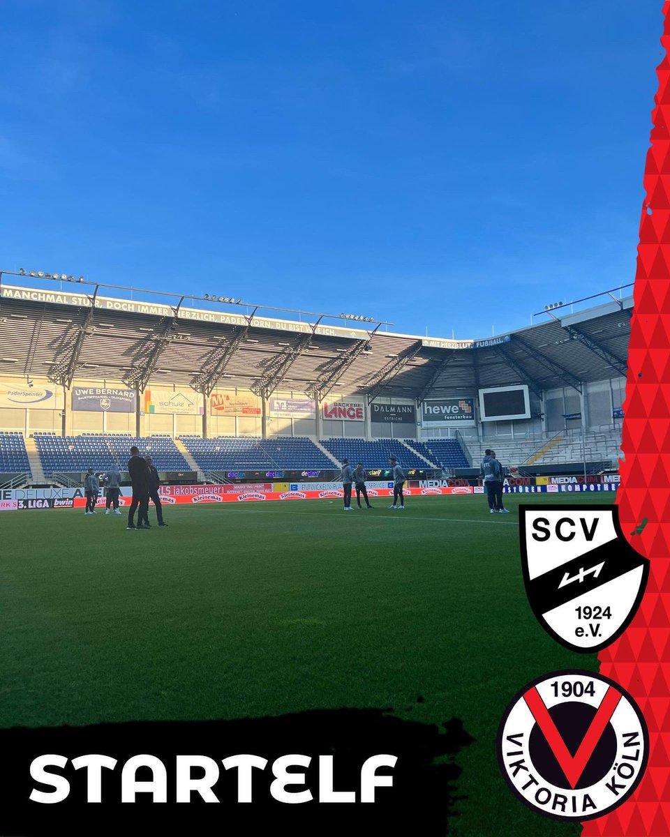 viktoria1904's tweet photo. Unsere Startelf gegen den Sportclub Verl! โค๏ธ๐ค
Erstmals im Kader Ben Klefisch und Andrรฉ Becker! โฝ๏ธ
______
#SCVVIK #Vussball #3Liga https://t.co/xNbtesZ6GS