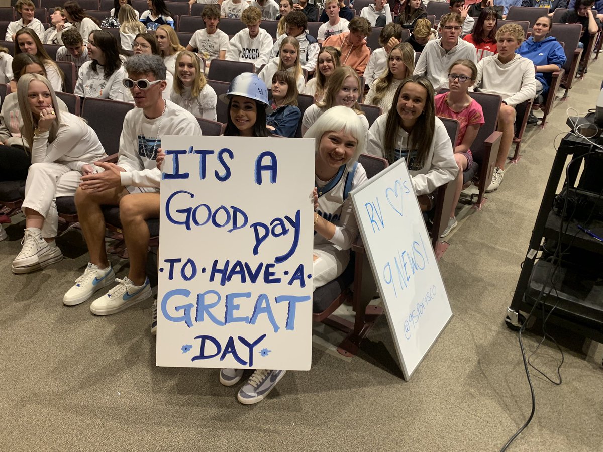 It always is!! Shoutout to <a href="/HS_MUSTANGS/">Ralston Valley Athletics</a> for the awesome game of the week celebration this morning ☀️ 🏈 #9sports