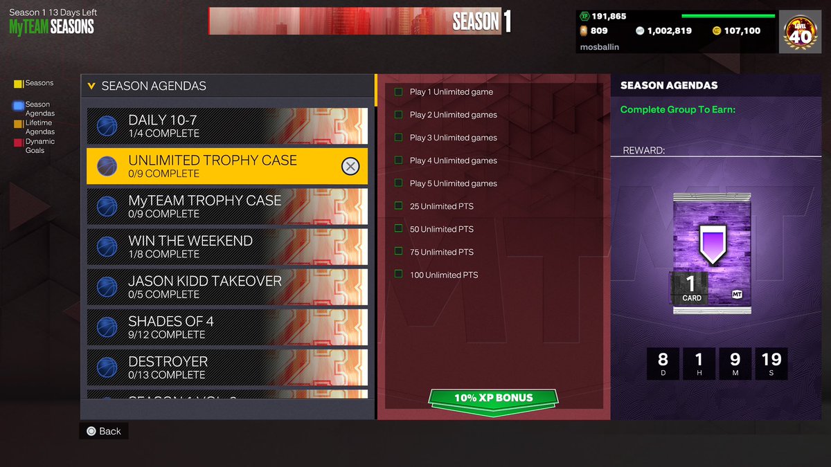 Trophy case card updates - MyTEAM - 2K Gamer