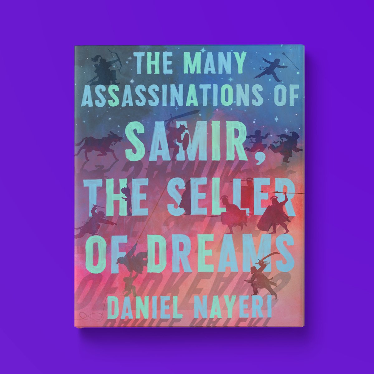 THE MANY ASSASSINATIONS OF SAMIR, THE SELLER OF DREAMS - It's the "Music Man" set on the 11th cent Silk Road where a portly huckster goes around swindling villagers &amp; his monk assistant has to save his life from the assassins people keep hiring to kill him
(art by <a href="/DanielMiyares/">Daniel Miyares</a>)