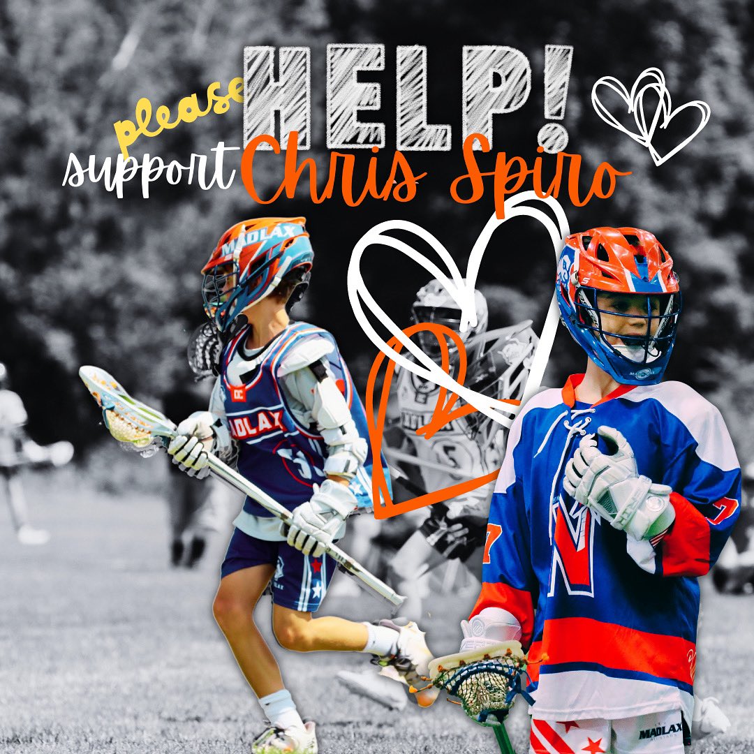 Madlax Lacrosse (@madlax1) on Twitter photo One of our own needs our help. 
Madlax 2030 midfielder Chris Spiro, a wonderful player who always has a smile has been diagnosed with a rare heart condition and requires open heart surgery. Please share & consider donating to help the Spiro family 💙🧡
gofundme.com/f/support-for-… One of our own needs our help. 
Madlax 2030 midfielder Chris Spiro, a wonderful player who always has a smile has been diagnosed with a rare heart condition and requires open heart surgery. Please share & consider donating to help the Spiro family 💙🧡
gofundme.com/f/support-for-…