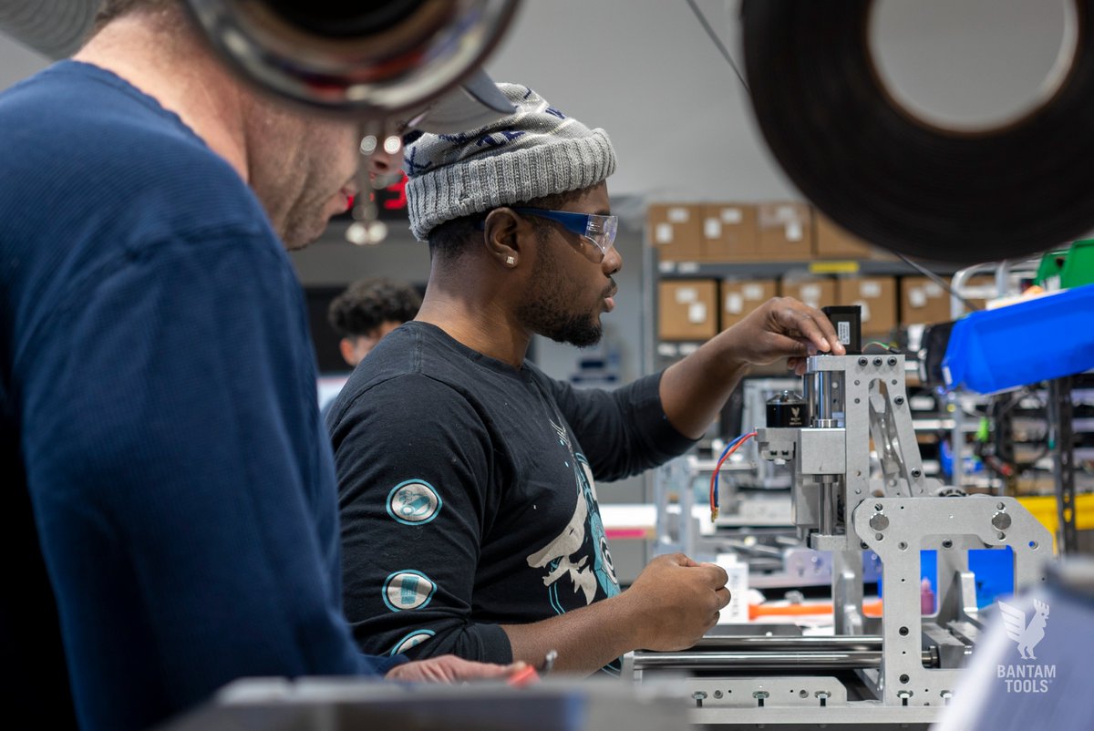 bantamtools's tweet image. To celebrate Manufacturing Day, we wanted to share what's happening on our shop floor in Peekskill, NY. It's truly special to be able to manufacture the majority of the parts for our desktop CNCs, as well as assemble and test all machines in-house. #bantamtools #manufacturingday