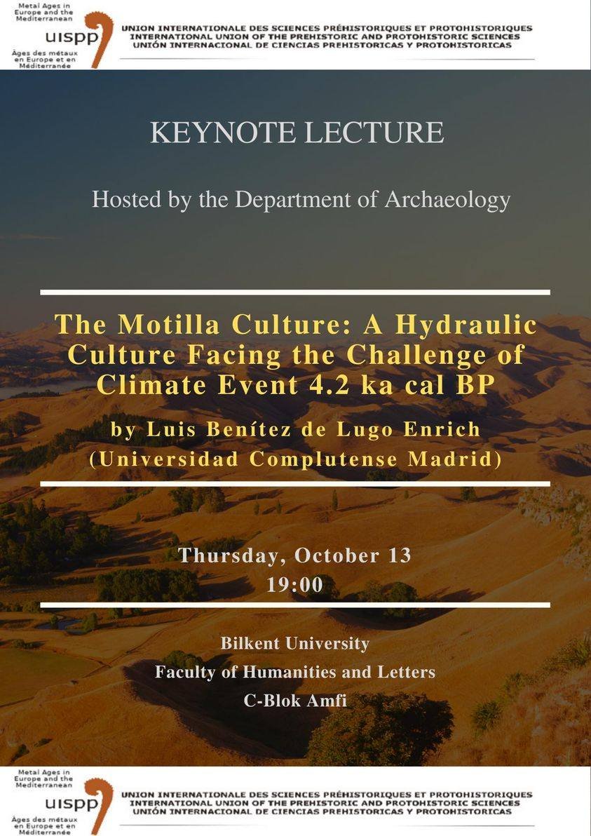 prehistoriaUCM's tweet photo. . @luisbdelugo
impartirá en Ankara🇹🇷la #conferencia inaugural del congreso de la #UISPP "Metal Ages 2022" sobre su investigación en las motillas del Bronce manchego y la relación con el evento climático 4,2 ka BP. #BronzeAge #climateevent https://t.co/0owBnfwi1x