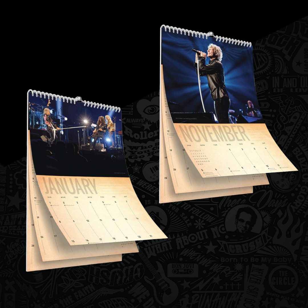 BonJovi's tweet photo. This calendar is for you, these 5 words I swear to you. Pre-order the Official 2023 Bon Jovi Calendar now at https://t.co/3GO3keKqHU
Limited quantity available, so get it while you can! https://t.co/BVnpLmk6EZ