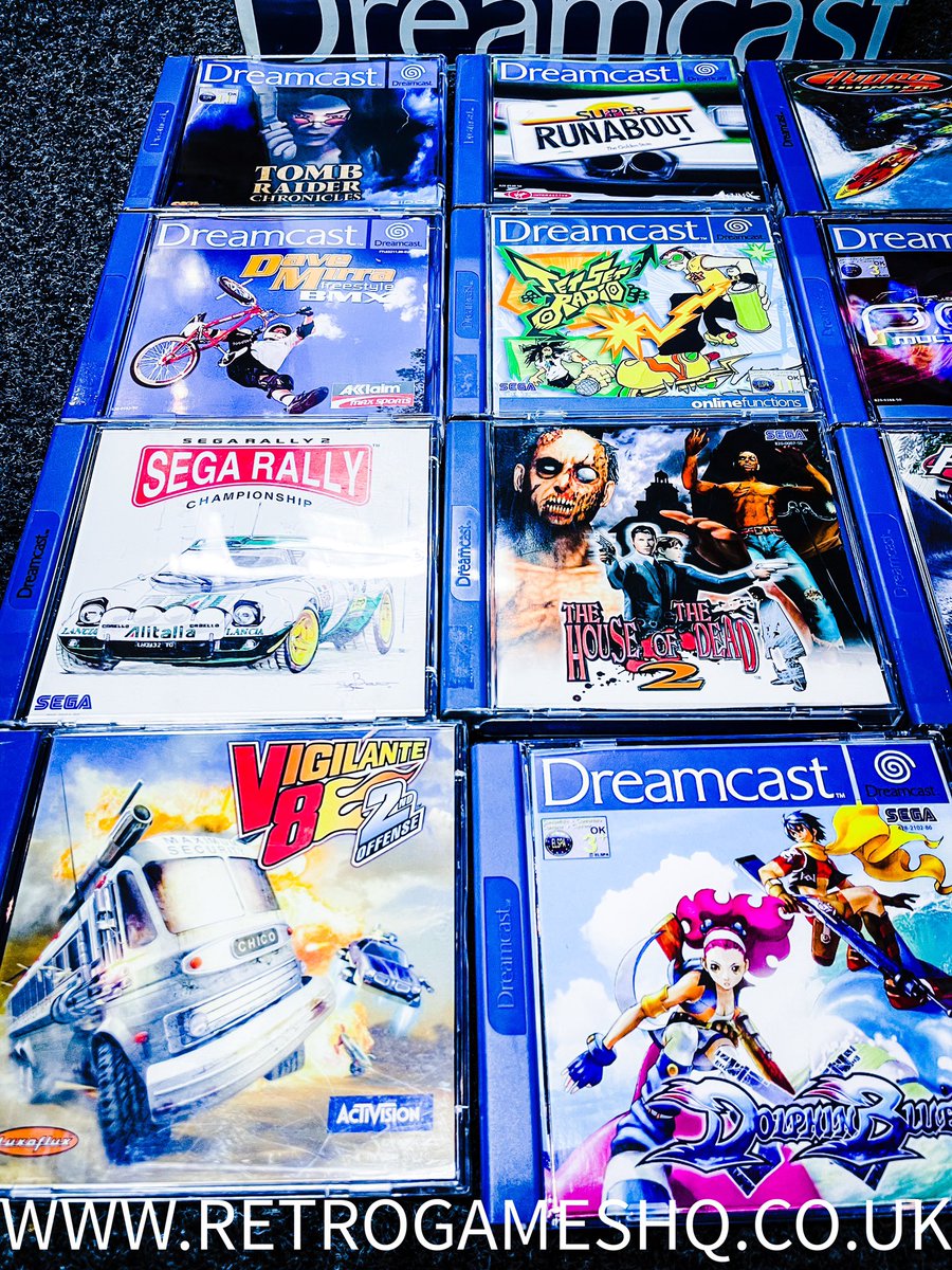 RetroGames_HQ's tweet photo. New in today #sega #segadreamcast #dreamcast #retro #retrogames #retrogamer #retrogamers #sonic #houseofthedead #jetsetradio #vigilante8 #segarally #swindon #gamesshop #MartinWhitehousewillbespellcheckingthis π https://t.co/6mkADxRtpr