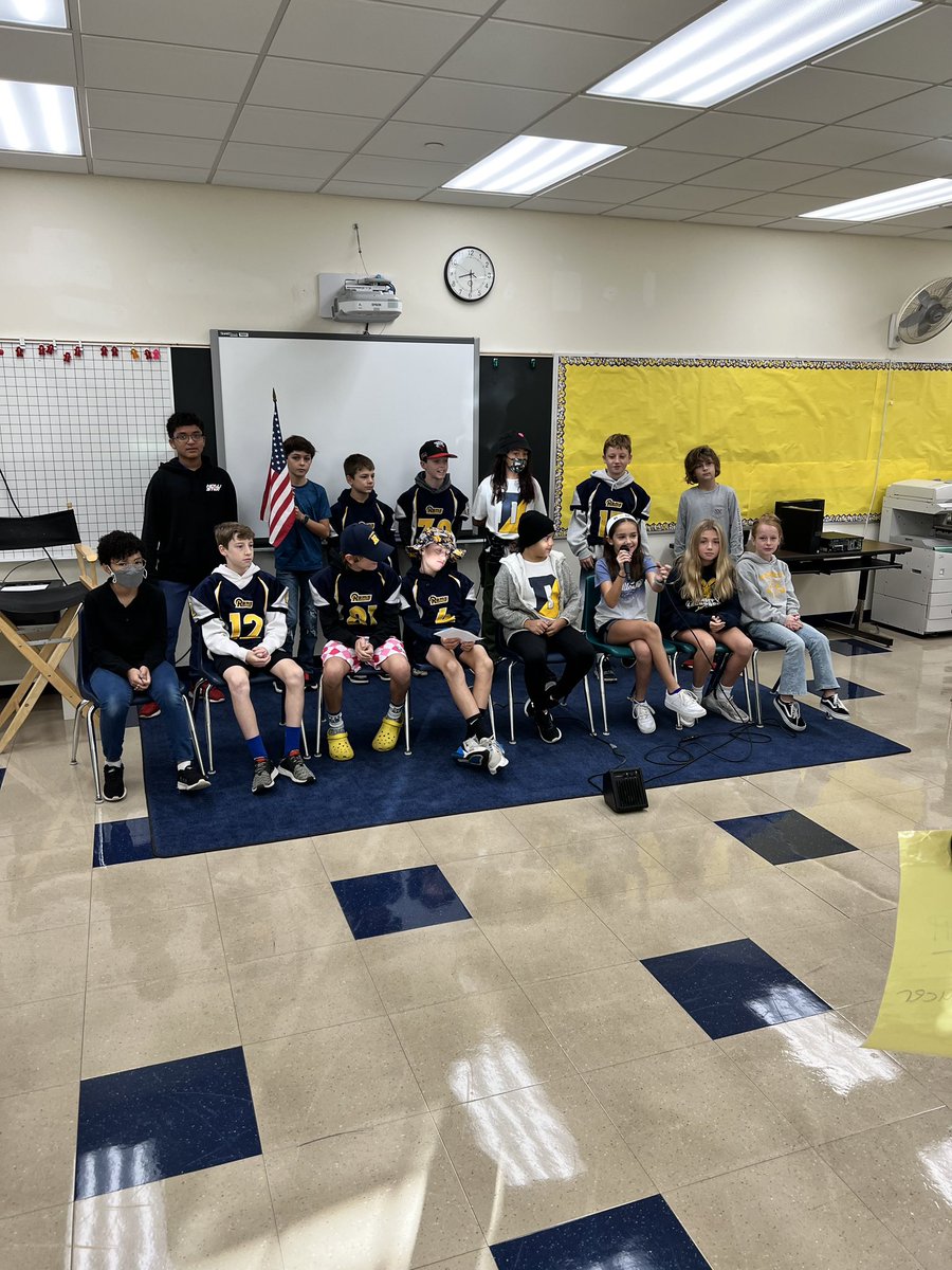 MsAzouri's tweet photo. 5AH is featured on Morning Announcements this month! 🎥 #profileofaramseygraduate #communication https://t.co/ZmqMTgsFie