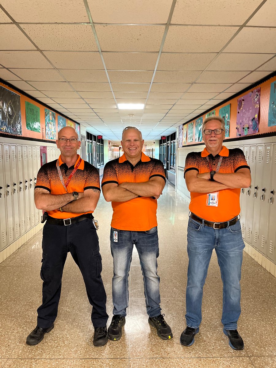 Orange and Black Friday has our Campus Monitors in matching attire! <a href="/WeAreHTSD/">WeAreHTSD</a> <a href="/GricePrincipal_/">The Gladiators’ Principal</a>