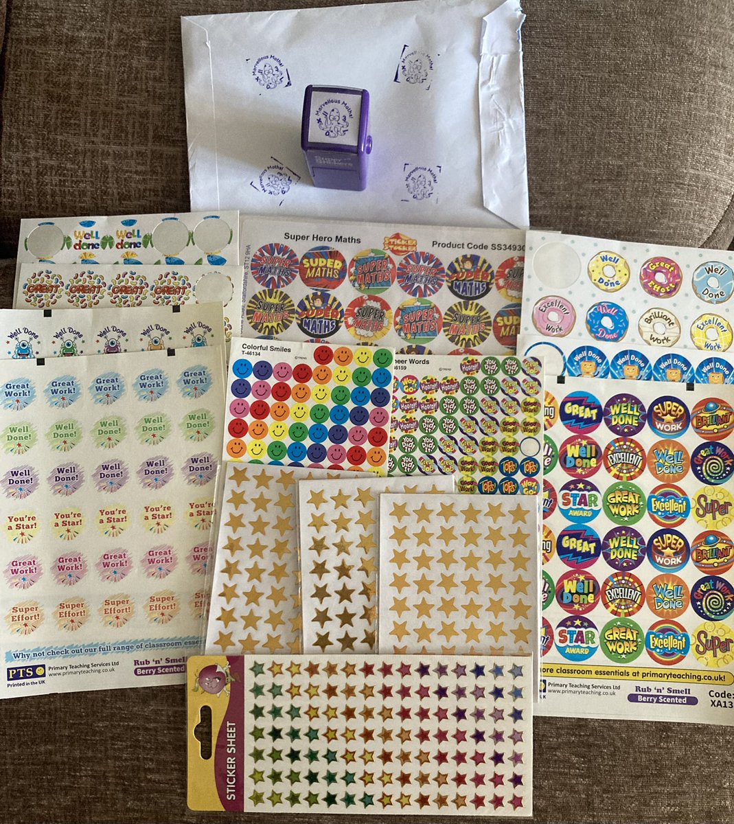 MrsWalkerMaths's tweet photo. Building up a bank of sticker/stamp rewards 🤩

Smelly stickers have been a big hit this week even with my Y10 students 😁 https://t.co/hd82H6K1j3