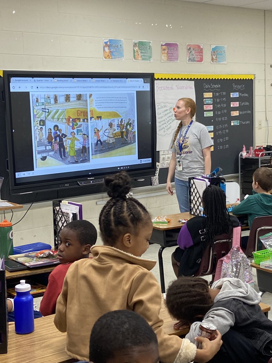 etr917's tweet photo. @KraftES1 we are rallying to read 100 books! Today every class accepted the challenge after reading The Hula Hoopin’ Queen! Stay tune… @HCS_TitleI @HamptonCSchools #lovingthebooks #challengeaccepted https://t.co/9gBFcK1En6