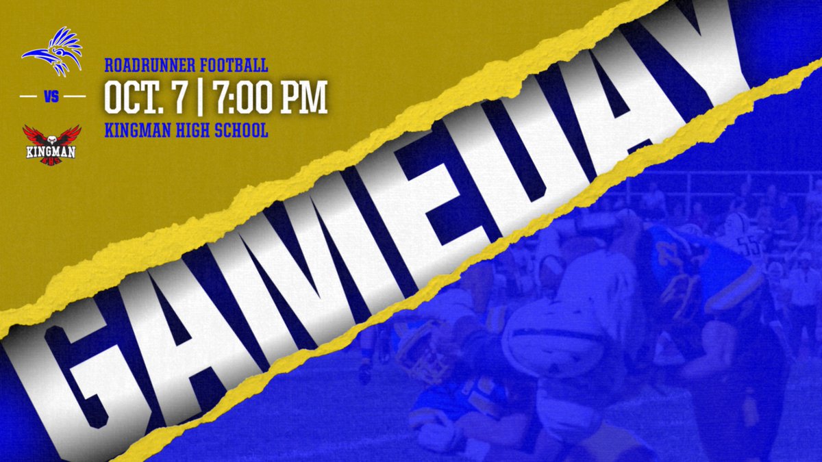 The Roadrunner Football team travels to Kingman tonight in a huge matchup between unbeatens. #raisetherunner