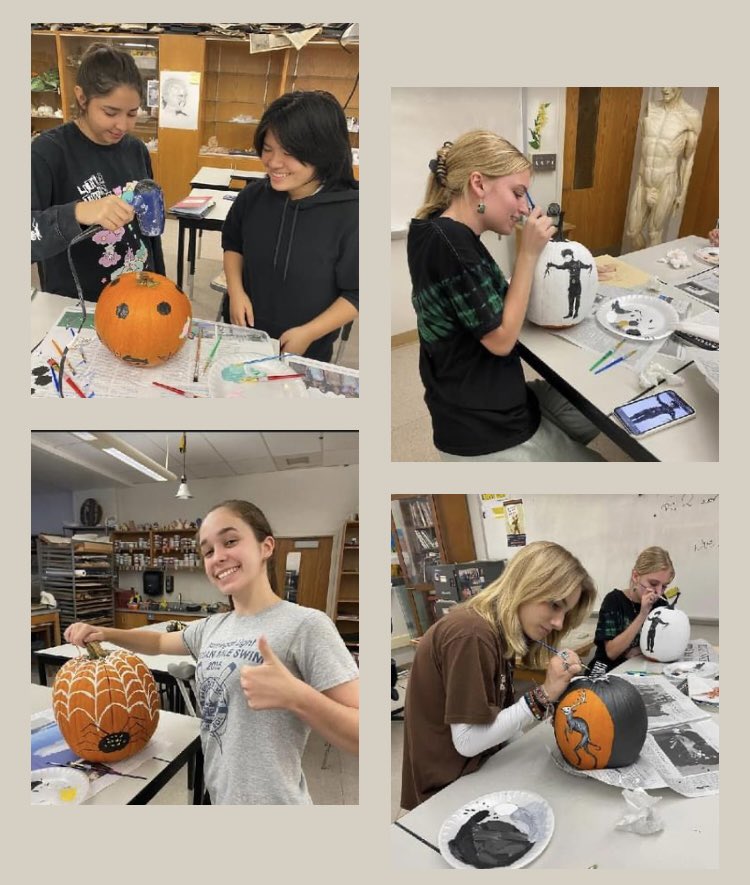 Thank you to HMHS Art Teacher Allie Westerside for organizing the members of the National Art Honor Society to paint pumpkins that will be part of the fall decorations in Downtown Haddonfield!