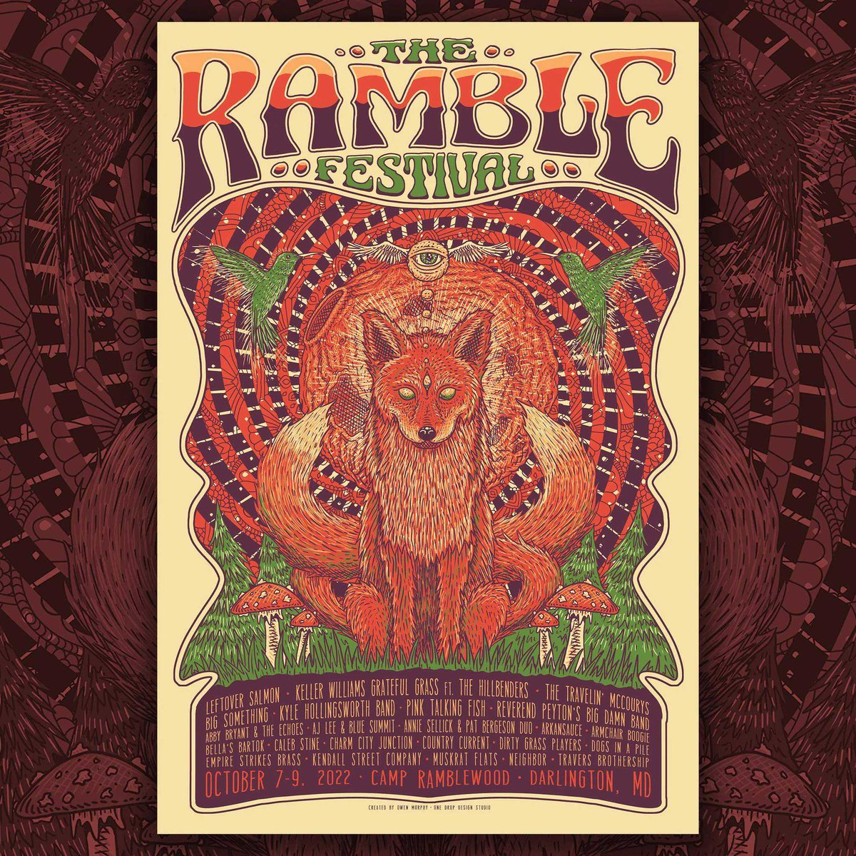 Y'all ready for this? 🌞 The official Ramble Festival Poster is here! We're thrilled to reveal the official poster from Owen Murphy at One Drop Design Studio  See y'all at The Ramble!