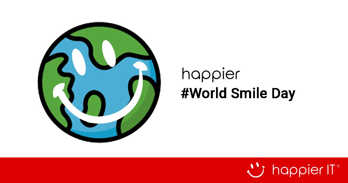 Pass it on! 

#WorldSmileDay #happierIT #BeKind