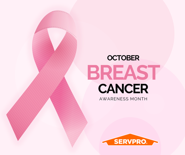 October is Breast Cancer Awareness Month. According to the National Breast Cancer Foundation, 1 in 8 women will develop invasive breast cancer in their lifetime. Prevention is crucial. 
#breastcancerawareness #servpro