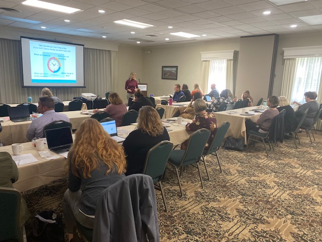 CSIU16's tweet photo. 😤🫁Ahhh Deep breaths! 🫁😮💨
The CSIU Region hosted Dr. Lisa Lucas (Author of Practicing Presence Simple Self-Care Strategies for Teachers) for our combined special education curriculum retreat session.
#wellbeing #mindfulness #selfcare #deepbreath #relaxing #CSIU https://t.co/k4kRn9GlkI