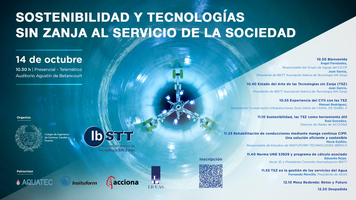 insituformspain's tweet photo. Nuestra compañera, María Guiñón, participará en esta interesante jornada sobre #Sostenibilidad y tecnologías sin zanja.

¡Apúntate! 👉 https://t.co/4EZvNC2q7o

Y si estás interesado en asistir de manera presencial, envía email a ibstt@ibstt.org 

Organizan: @IBSTT @Colegiocaminos https://t.co/JtNrOUqJZo