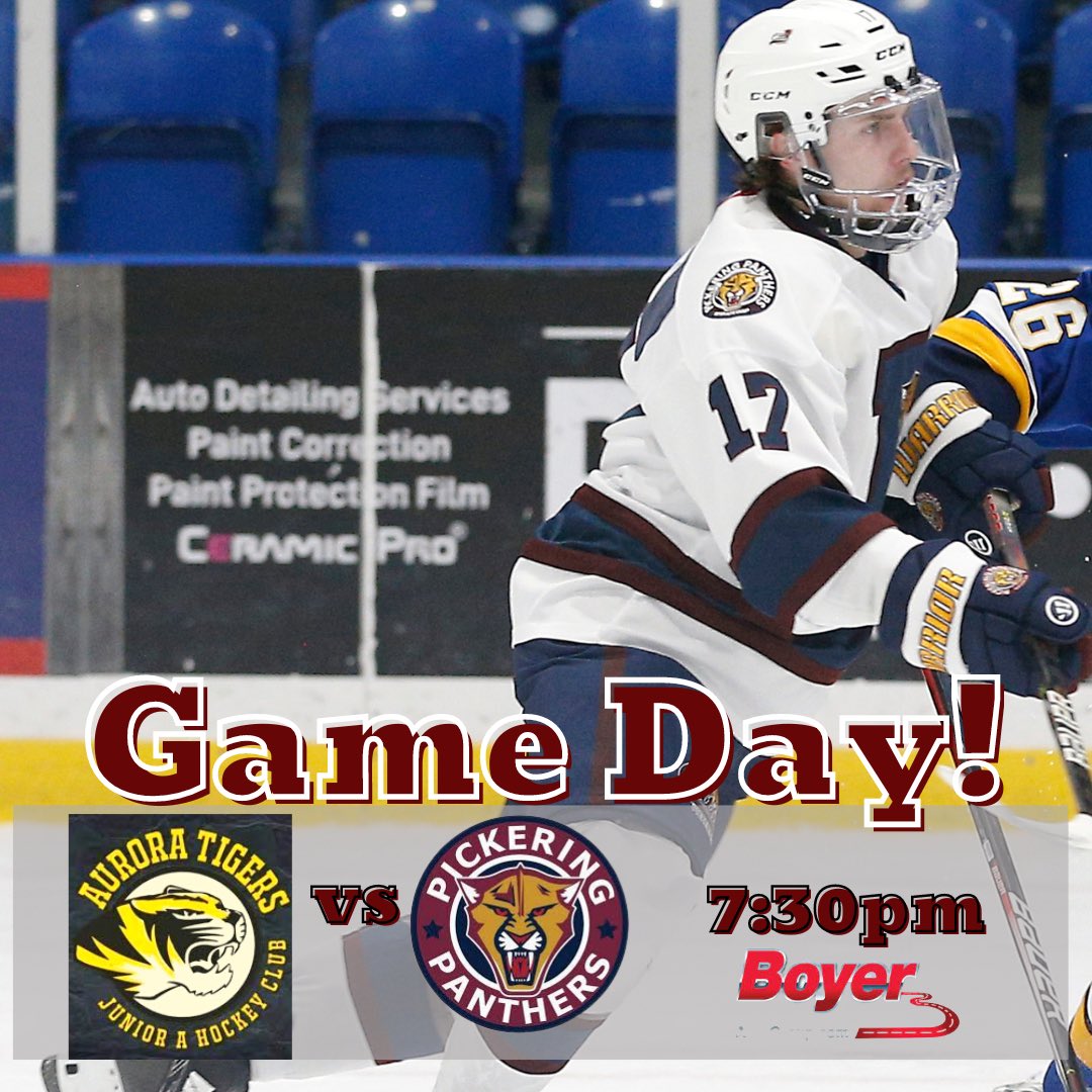 PanthersOJHL's tweet photo. It’s game day at the Den tonight!! North division match up vs @TigersJrA. We’ll see you tonight at 7:30!
#pickeringnation #letsride @CityofPickering https://t.co/avl1z2l3wi