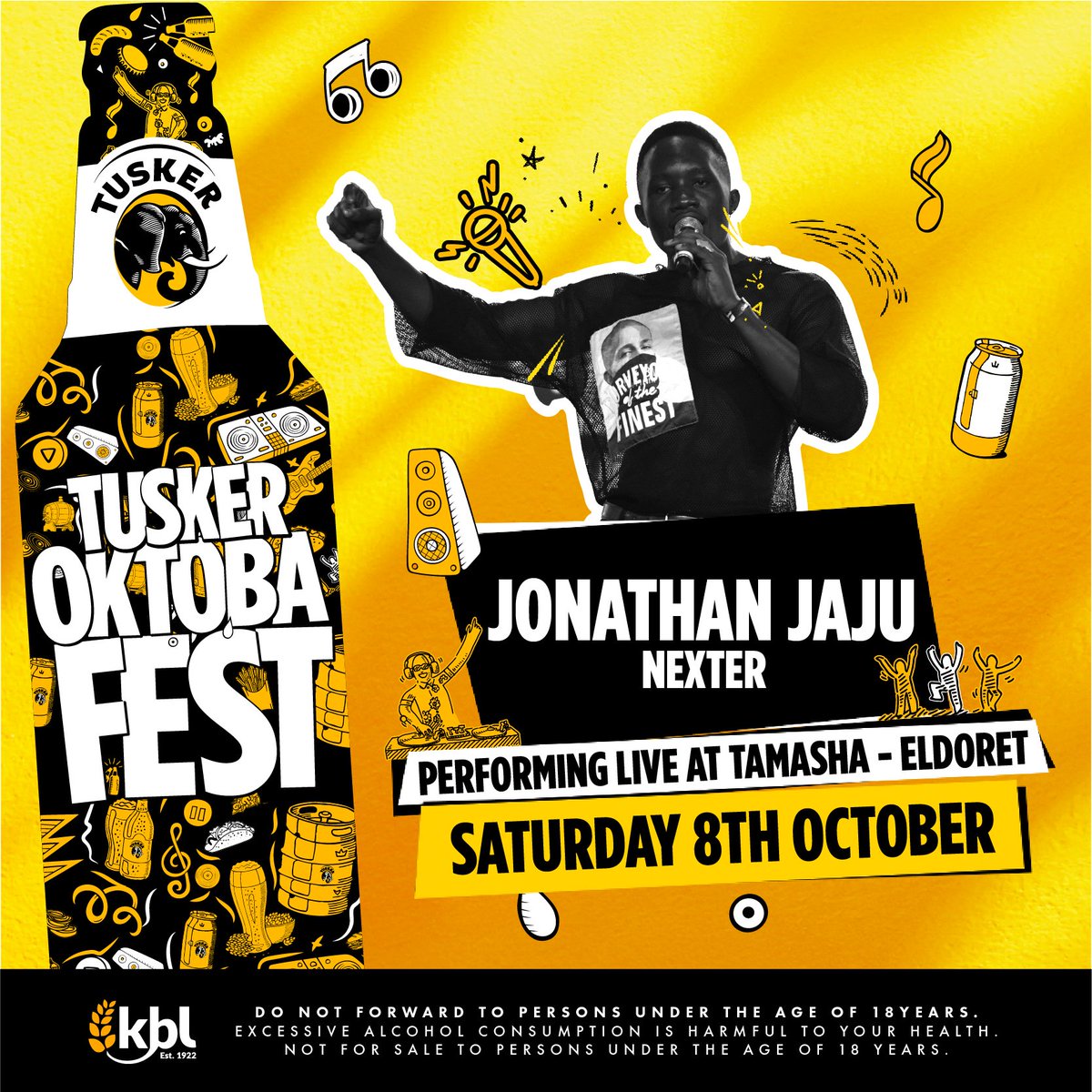ViperrKE's tweet photo. Wadau! #TuskerOktobafest will be going down at Tamasha Eldoret as from 8th-9th & tickets are going for Ksh 1000 @base10_ come tuone mejja akiperform siskii as we Grab a cold Tusker and get ready to #CheerToTheNext100 #DrinkBetterNotMore @hulphh @_CitySpy #TuskerAt100 @TuskerLager https://t.co/51vZ1OJ8jB