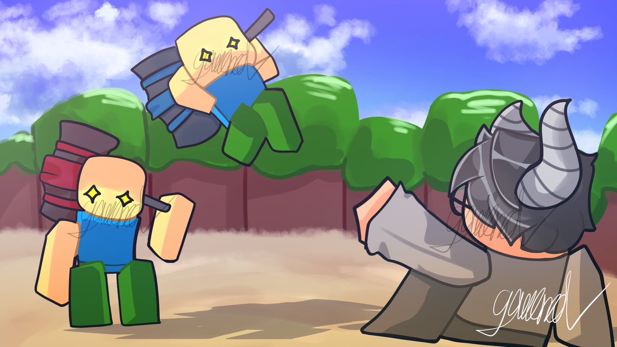 Vv on X: #Roblox #robloxart Bacon and green shirt guy noob   / X