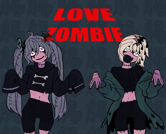 「ラブゾンビ」初音ミク / 可不 ユゥレイの怪奇譚イラスト担当しました。2人共蘇ります、よろしくお願い致します▼niconico ▼YouTube  
