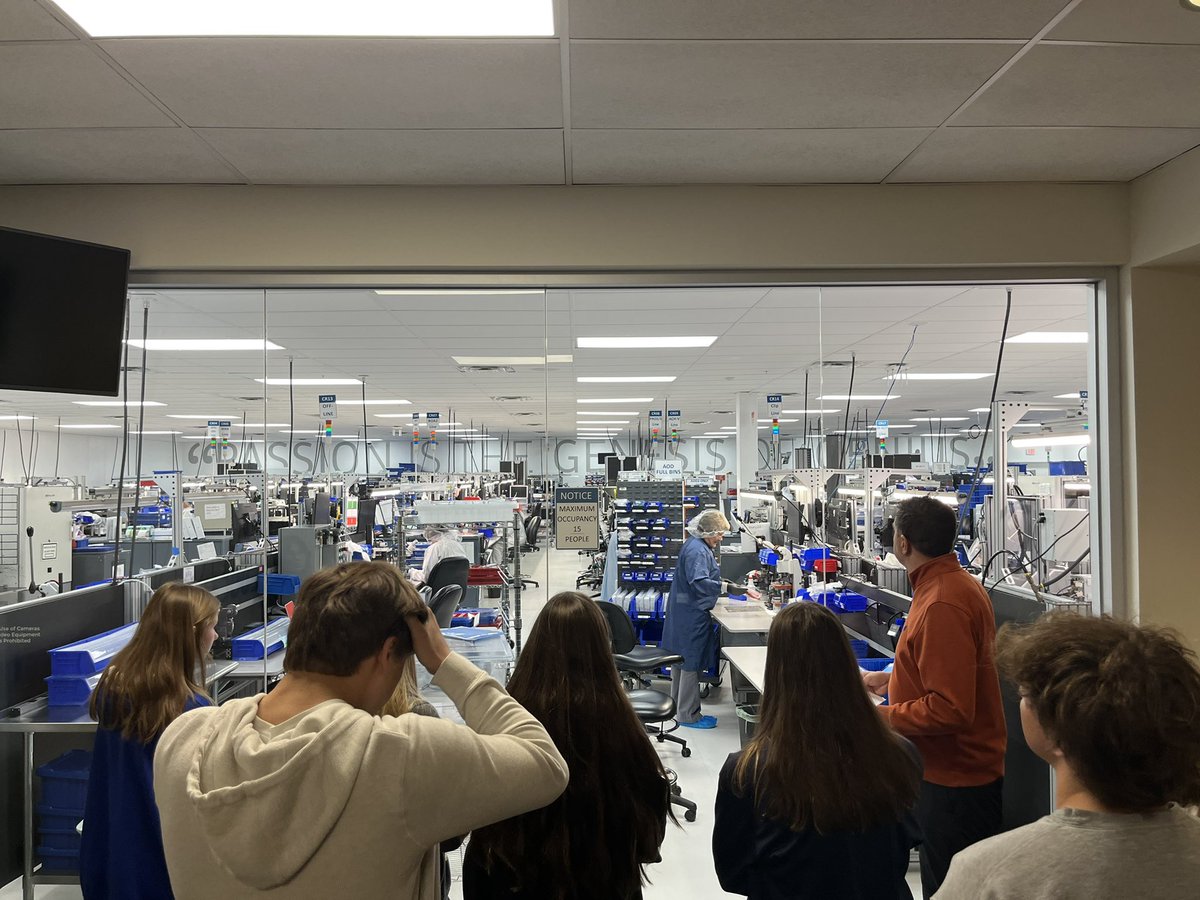 Fantastic mfg day visit to <a href="/AtriCure/">AtriCure, Inc.</a> today with Mrs. Endress’s Medical Interventions class. @Kings_HS