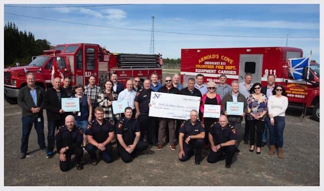 ACFDNL's tweet image. A special Thank you to IMTT/ NTL for the extremely appreciated donation to the ACFD of $25,000 towards the purchase of a rescue vehicle. President Paul Durdle was proud to announce that NTL has an injury free working environment for 25 years