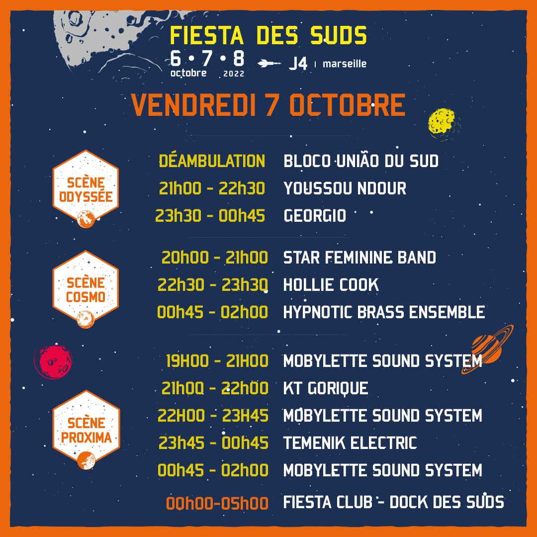 fiestadessuds's tweet photo. Ce soir c’est Fiesta et Fiesta Club ! 10h de concerts entre l’Esplanade du J4 et le Fiesta Club, on espère que vous êtes prêts ☄️ https://t.co/l9xpXuyGsZ