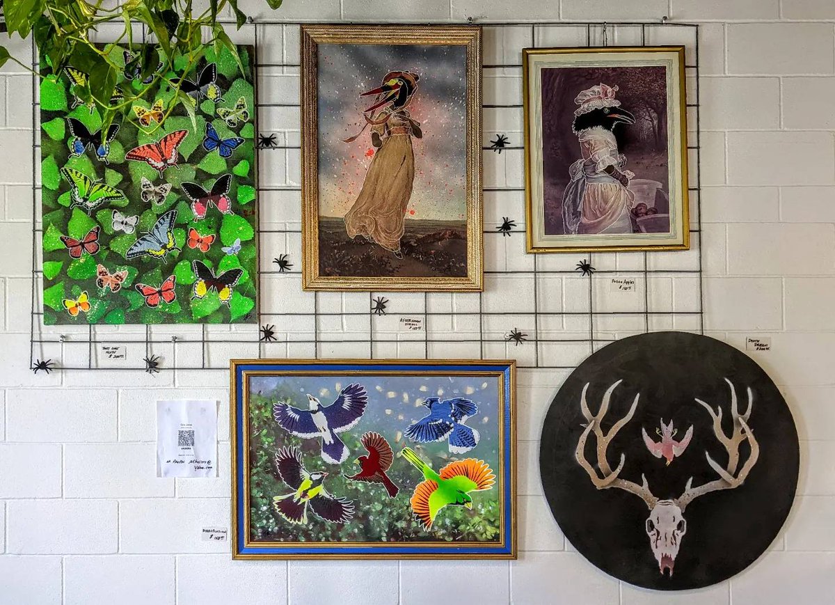 BranchAndBone's tweet image. ✨NEW ARTIST✨

Joshua Feltz a Dayton native and graffiti art lover.    

"I am trying to capture the vibrancy of street art on canvas while also exploring other art forms. Many of my pieces are reworked thrift store finds that call out to me to be reborn as modern art!"