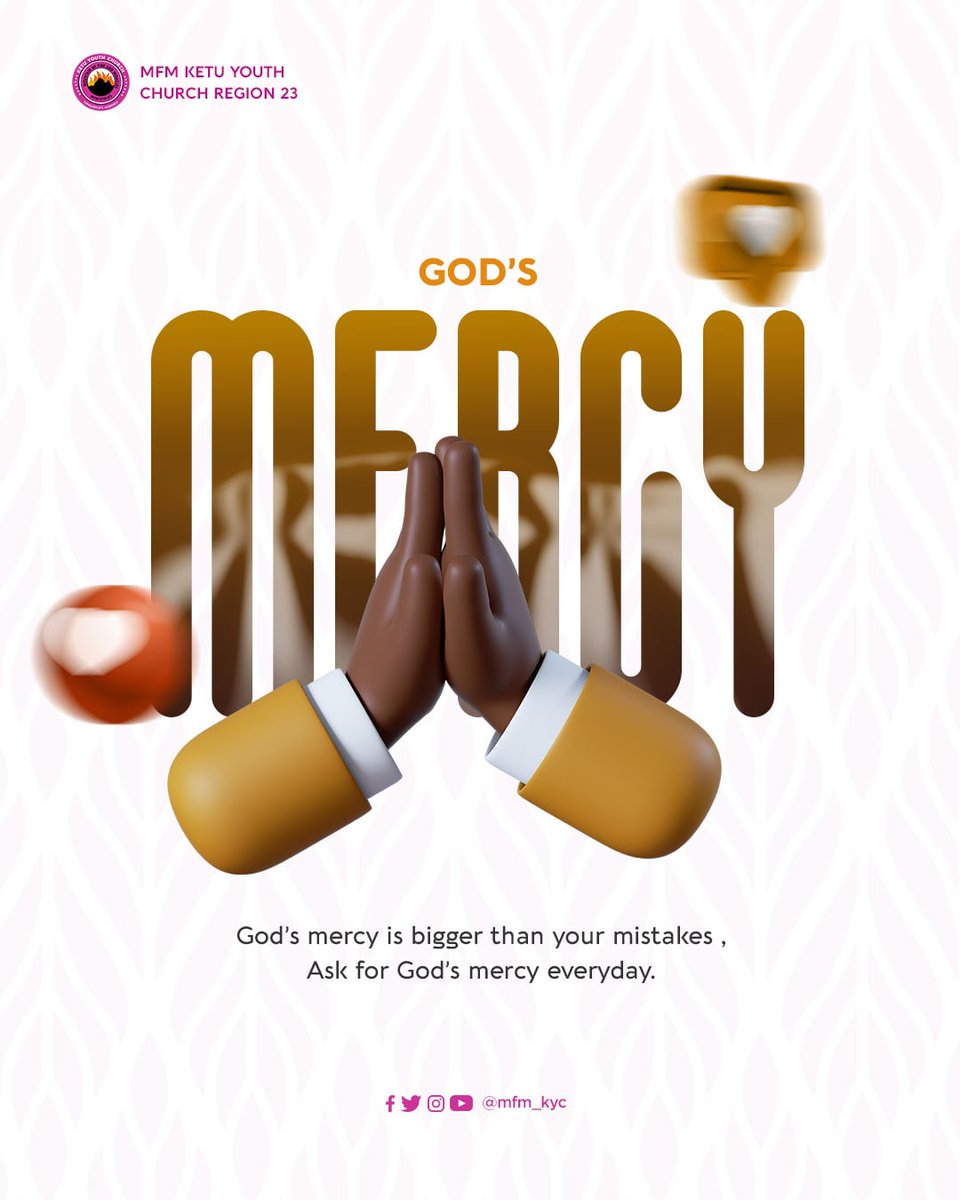 mfm_kyc's tweet photo. Beloved, apart from the mercy of God, there is no other hope for mankind.

God blesses us with new grace and mercy everyday.

#mercy #mercyofGod #help https://t.co/lqINlsOR6R