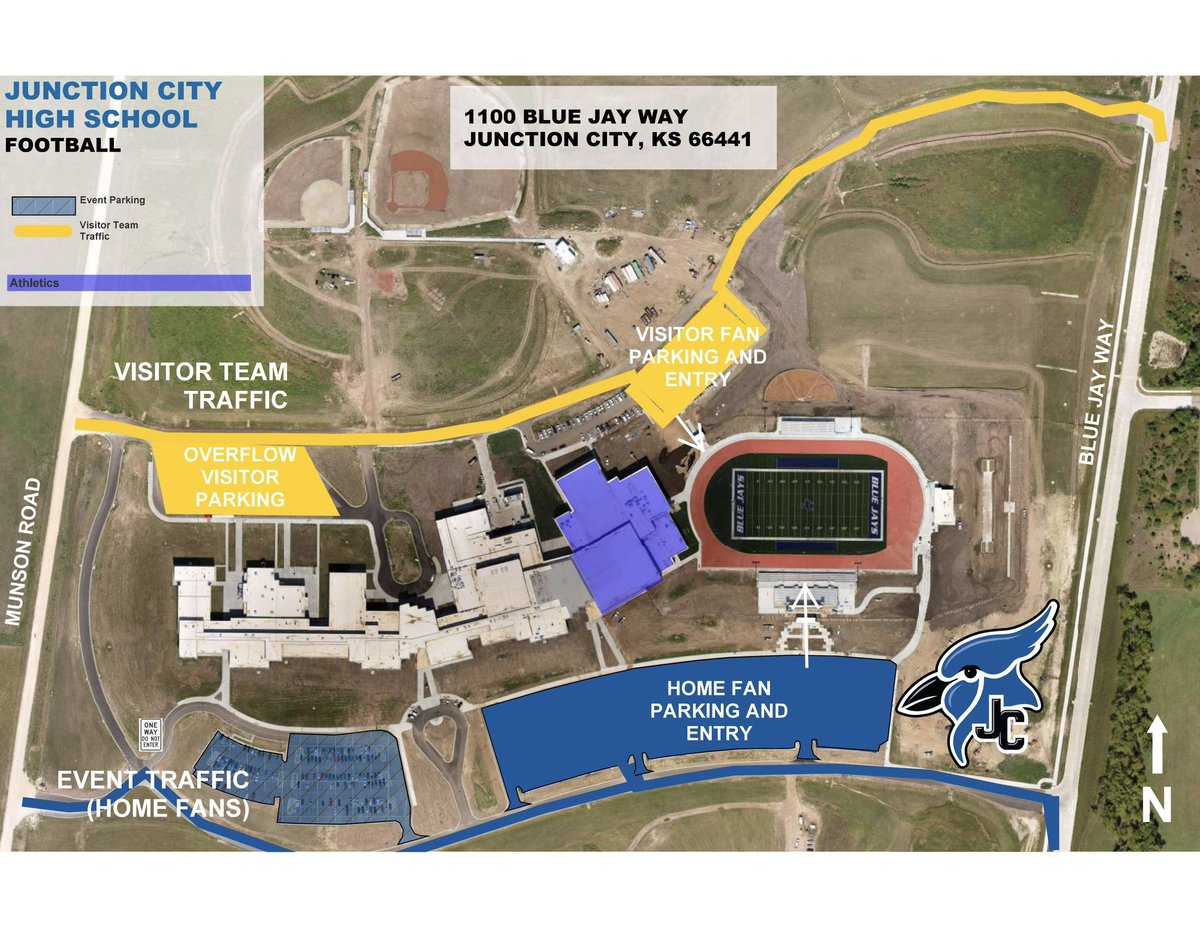 Fan information for Football tonight vs. Manhattan: bluejayathletics.org/2022/10/03/fan…