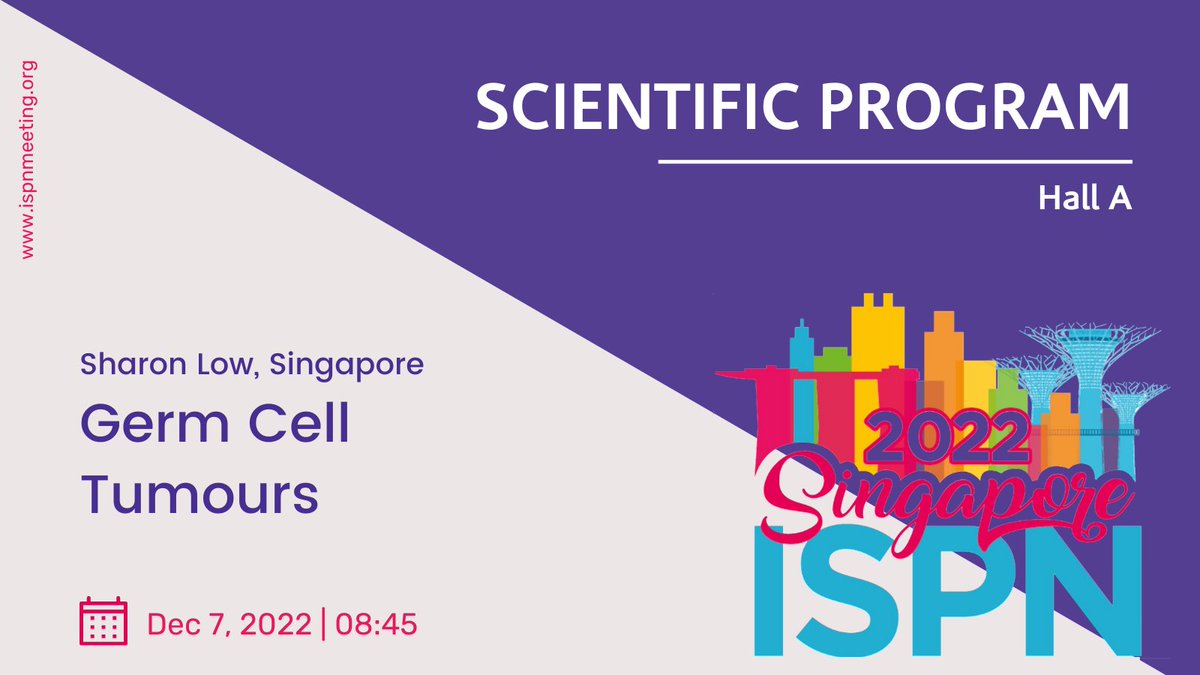 Mark your calendar 🗓 for Sharon Low’s lecture at #ISPN2022. She will be presenting her expert views about germ cell tumours, so don’t miss this amazing learning opportunity! 🙌 Discover more👉 bit.ly/3CfSZmR