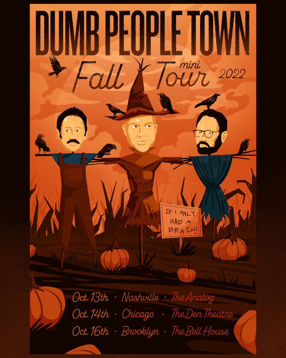One week til we start this wonderful  autumn Dumb run! Nashville (10/13), Chicago (10/14), &amp; New York (10/16) fans, we’re coming your way with dumb stories you’ve sent, plus guests Dusty Slay, Greg Fitzsimmons, Andrew Dismukes, and Roy Wood Jr.! Tickets at danielvankirk.com/live-shows/