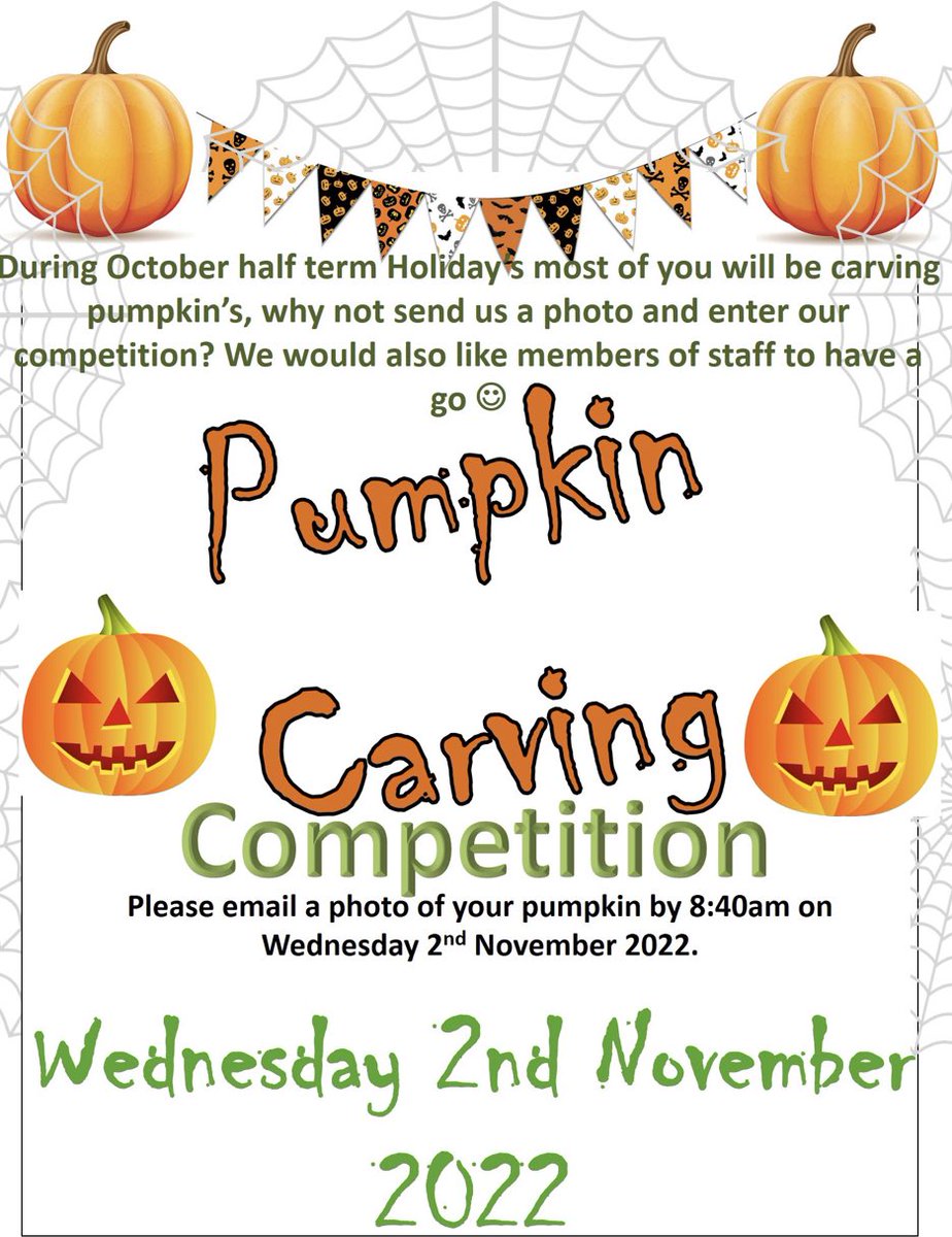 TCA Inter-House (@tca_interhouse) on Twitter photo Donโt forget to show your House Pride and get involved in our Halloween themed Inter-House competitions! Our annual Bake Off competition takes place next Friday and the Pumpkin Carving competition will be judged during the first week back after half term! <a href="/Carlton_Academy/">The Carlton Academy</a> Donโt forget to show your House Pride and get involved in our Halloween themed Inter-House competitions! Our annual Bake Off competition takes place next Friday and the Pumpkin Carving competition will be judged during the first week back after half term! <a href="/Carlton_Academy/">The Carlton Academy</a>