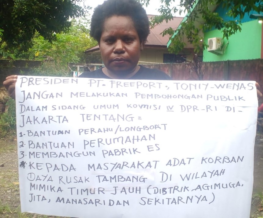 Mythicalforest's tweet photo. https://t.co/eA94B0AKC6

PT. Freeport membuang 230 rb ton limbah tailing/hari, 23 kampung terdampak, tapi ngakunya hanya lima. Masy adat Papua keracunan, ekosistem air rusak akibat sedimentasi limbah. Alam dirusak semasif ini, gak mau tanggungjawab, bikin pembohongan publik pula. https://t.co/w291eB1eYN