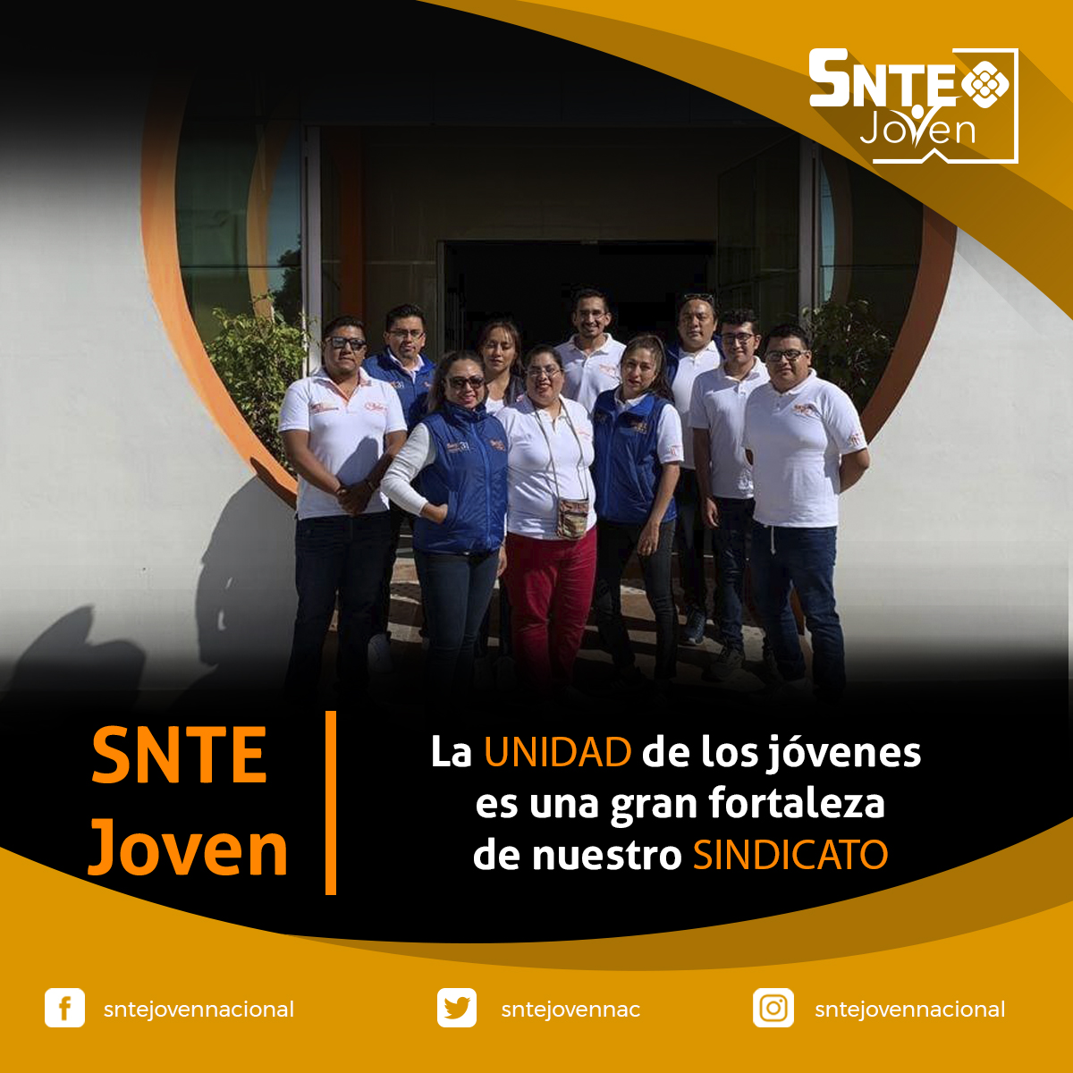 sntejovennac's tweet photo. SNTEJoven 👩‍🏫👨‍🏫

La #UNIDAD 🤝de los jóvenes es una gran fortaleza de nuestro SINDICATO. https://t.co/3SpRE6u1hQ