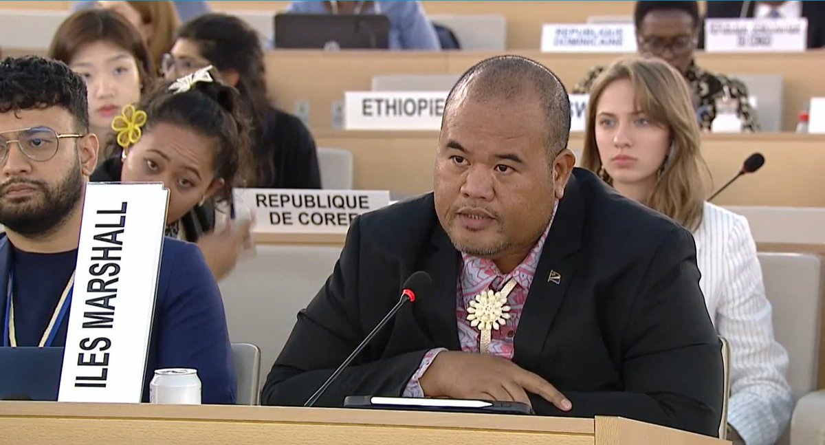 GENetwork's tweet photo. The resolution with regards to human rights implications of nuclear legacy in the #MarshallIslands was adopted.
Recognizing the #Right2Environment, it asks @UNHumanRights to provide technical assistance & capacity-building to address the nuclear legacy.
https://t.co/pZjSegZ6bg https://t.co/6QEHEQX5Cj