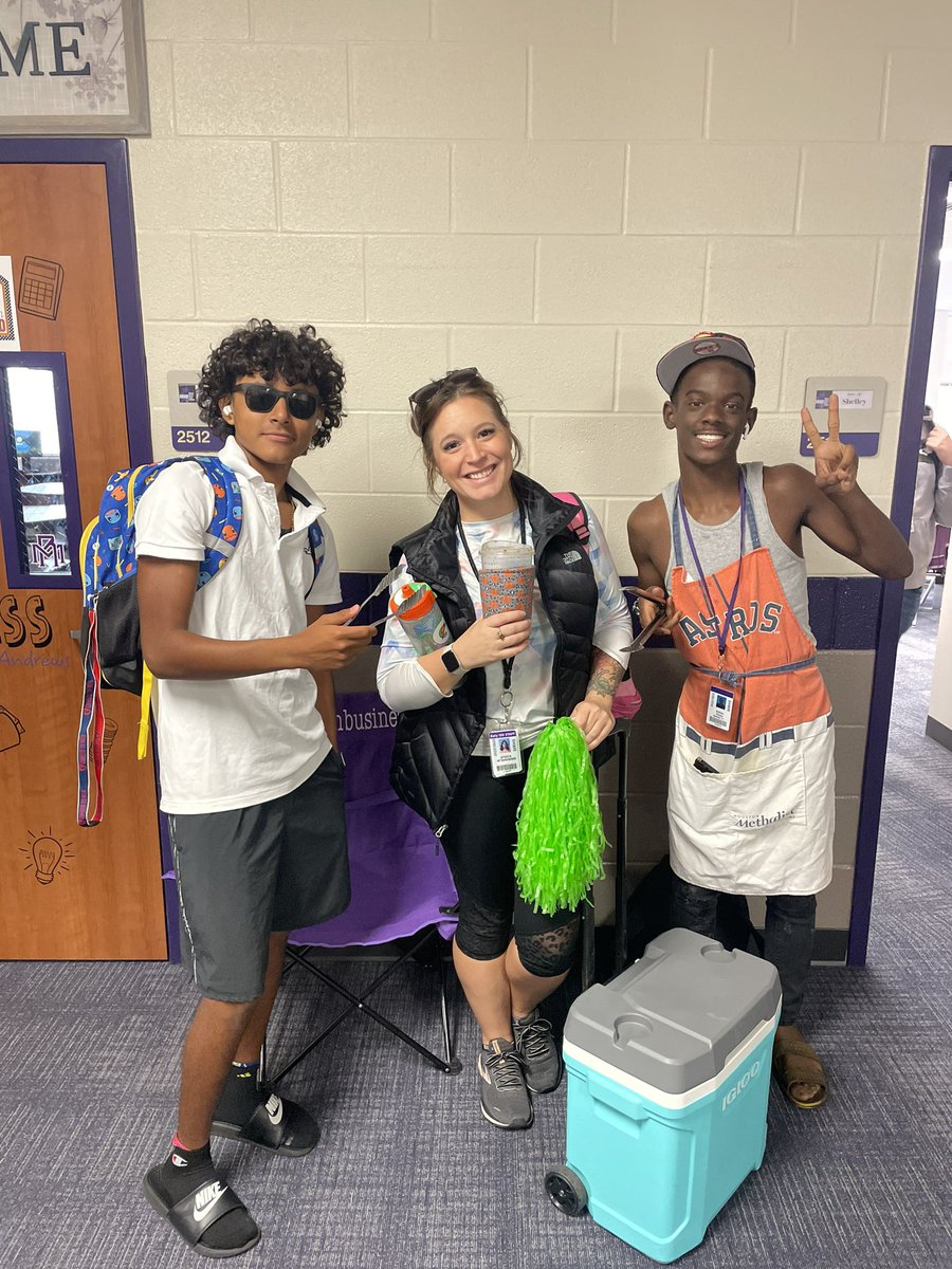 CTE_Teach_Jess's tweet photo. CTE kids out here SLAYING the soccer mom and bbq dad fits. Y’all are awesome and make teaching super fun! #CTEteacher #firstyearteacher @MRHSMavericks https://t.co/6RF4E8qlvA
