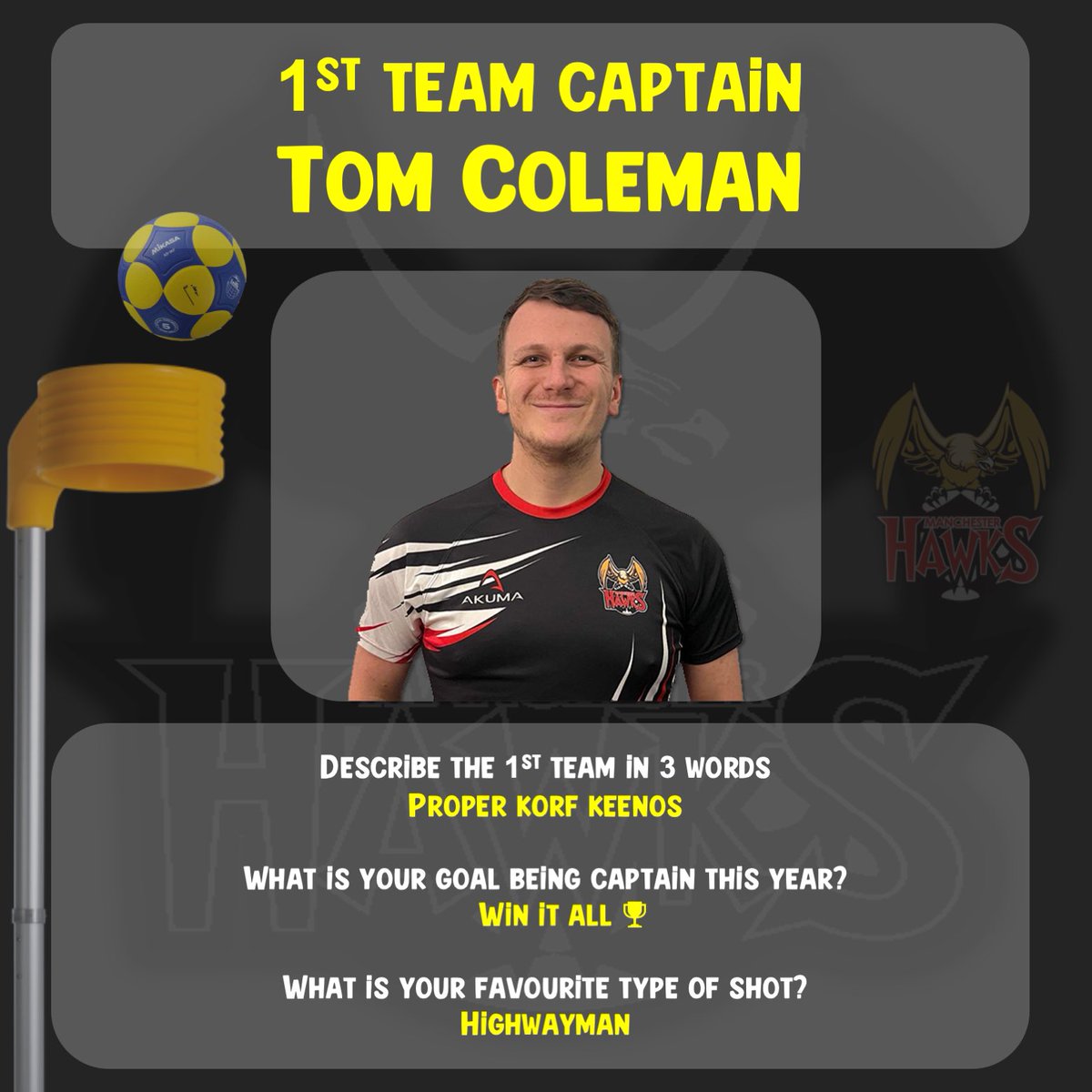 ManchesterHawks's tweet photo. In preparation for fixtures this weekend we want to introduce this season’s captains! 👩🏽‍✈️🧑🏻‍✈️

This year Manchester Hawks have 5 teams entered! 🤩 here are the captains of teams 1, 2 and 3! https://t.co/AT6lYnZ3P3