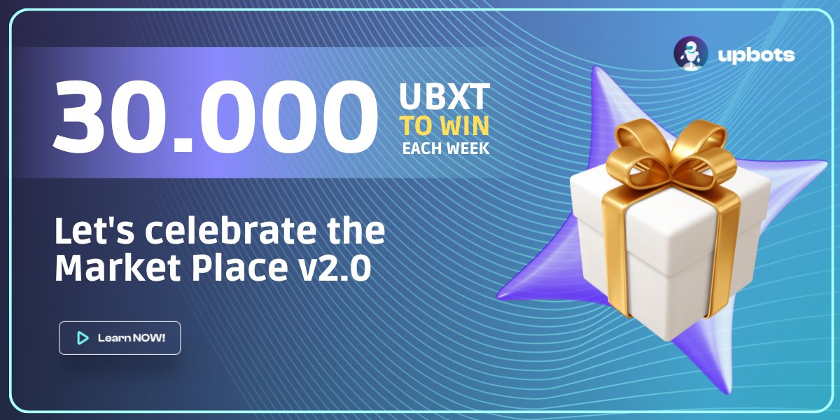 UpBots's tweet image. Are you the next winner of 30.000 $UBXT?🤔 Follow us, like and retweet this post to win the #crypto grand prize! The rules are simple, the pot is sweet!🤑 Enter our #giveaway on Friday and be a winner by next Monday!💸