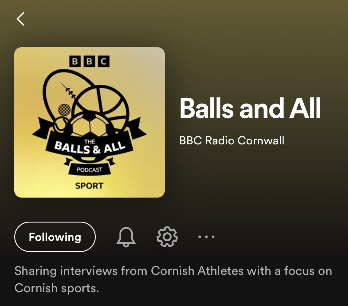 mattayepe's tweet photo. Balls and All podcast now streaming on Spotify as well - @amy_corbett lives up to her word๐๐ Go have a listen!! Itโs 5 stars from the number 1 fan๐๐ฅ
#BallsAndAllPod #RadioCornwall #BBCCornwall https://t.co/V9PHEvgvmN