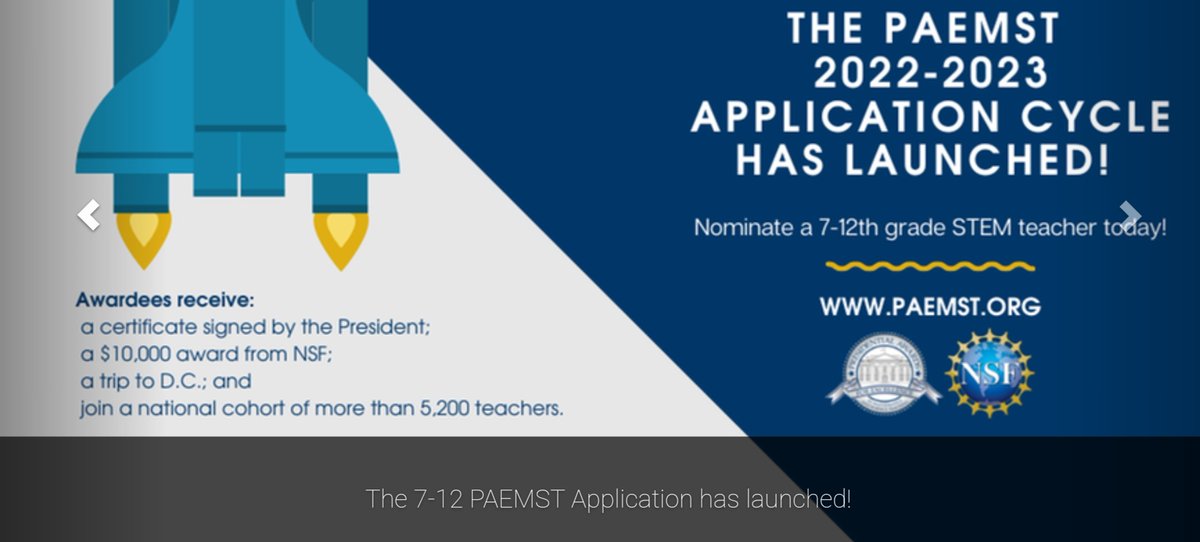 Connecticut has some of the finest math &amp; science teachers in the nation. Let's recognize their amazing efforts. Visit paemst.org for application information #paemst