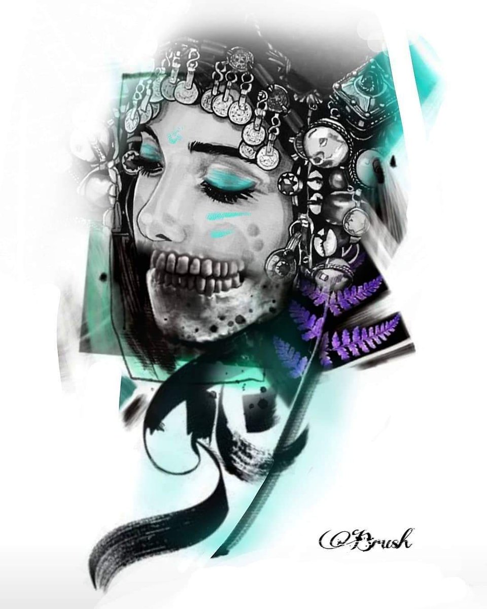 AminBrush's tweet photo. Inspired by our moroccan culture and our elders.
I just wanted to make you feel the importance of our feminine culture by symbolizing the traditional moroccan woman, half portrait and half skull to pass the message.

Keep your culture well if not it will disappear https://t.co/8R9HqKttWD