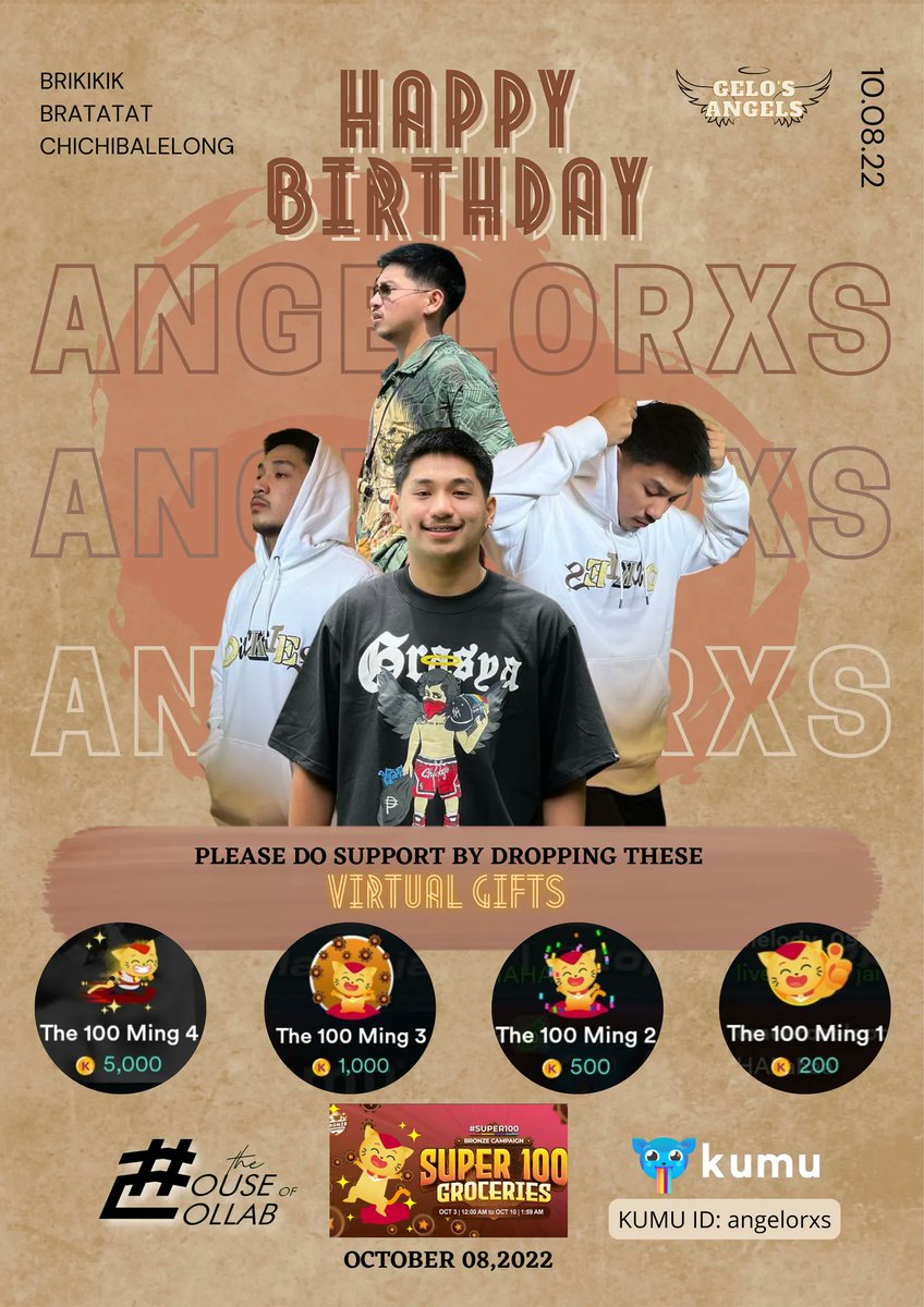 GelosAngelsOfc's tweet photo. BIRTHDAY LIVESTREAM @thocangelo support guys by dropping Ming 1,2,3,4 https://t.co/loeaFPz5DU