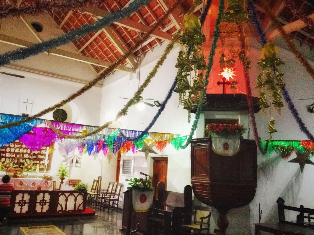 TuruhiCommunity's tweet photo. Built in 1718, New Jerusalem church displays an interesting blend of Indian and European styles. It is an evidence of the Danish settlement in Tharangambadi, India.

#tharangambadi #tranquebar #protestantchurch #indiatravel https://t.co/4b8vJFONHg