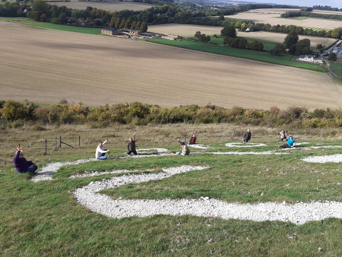 AlabareUK's tweet photo. Everybody wave to the camera - stage 1 of the Fovant Badge Project is complete! Huge thanks to our veterans, support staff, the Fovant Badge Society, and the Brew and Banter and Buddy Buddy teams for their incredible hard work.
@fovantbadges #wiltshire #fovant #army #fovantbadges https://t.co/GIj7LLmHYY