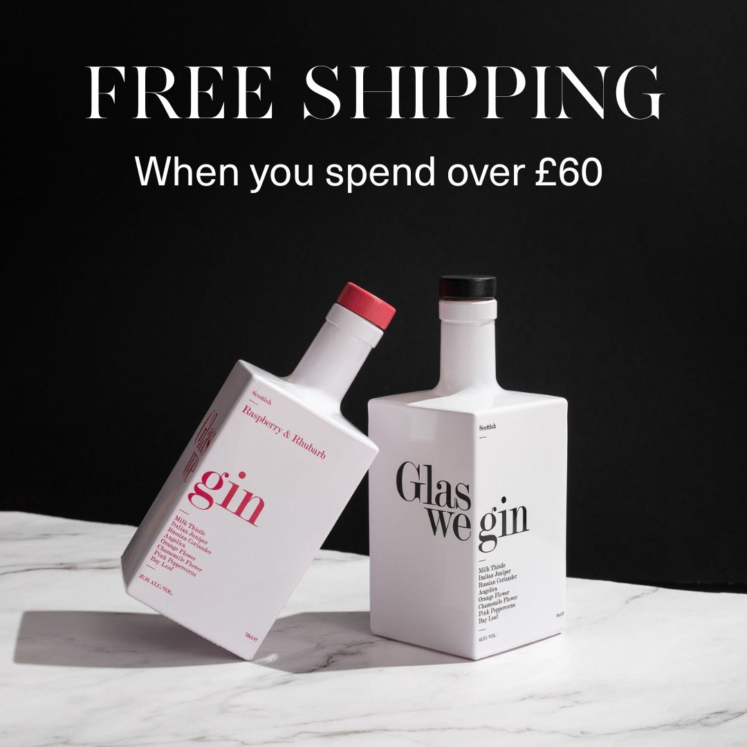 FREE SHIPPING WHEN YOU SPEND OVER £60. We know you want to spend your money on the things you love, not on having them delivered. That's why we've lowered our free shipping threshold from £80 to £60. Spend over 60 quid and we'll deliver your gin for free: bit.ly/3E9ER1c