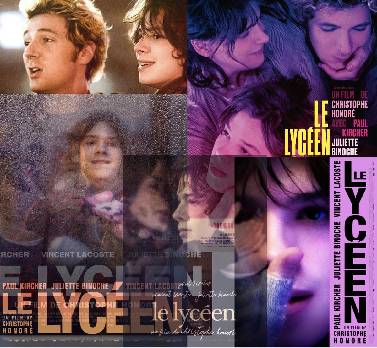Le jour où se décide l’affiche. #LeLycéen
#PaulKircher, #JulietteBinoche, #VincentLacoste, #ErwanKepoaFalé